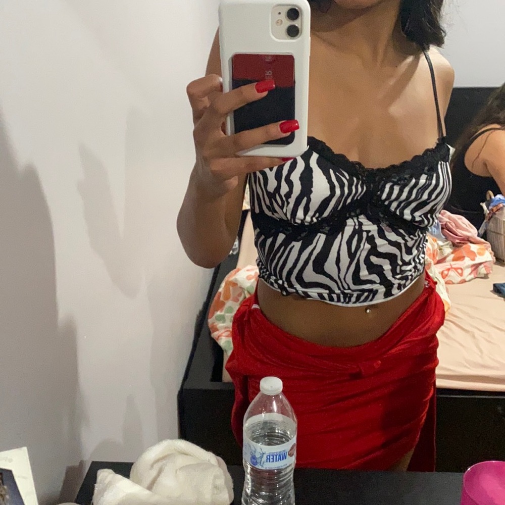 Zebra print crop top